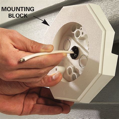 mount electrical box to siding|vinyl siding electrical mounting block.